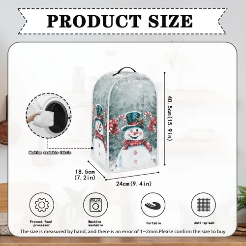 Vista 6 de AFPANQZ Cubierta de licuadora de muñeco de nieve 3D para el hogar, cocina, cubierta de polvo, decoración de electrodomésticos de cocina, cubierta