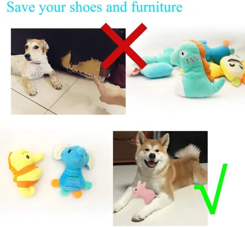 Vista 4 de HDMOTU Paquete de 26 juguetes chirriantes suaves para perros pequeños y medianos, juguetes chirriantes favoritos lindos y cómodos para cachorros