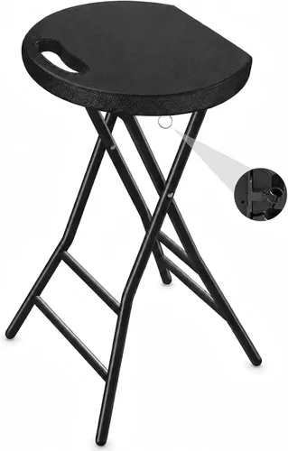 Vista 17 de 5Rcom Taburetes Plegables, Paquete de 1 Taburetes Portátiles con Asa, Taburete Plegable para Adultos con Patas de Marco de Acero Resistente
