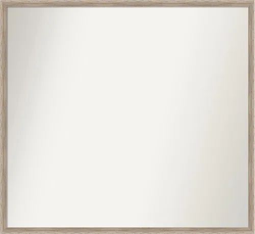 Vista 71 de Amanti Art Espejo de baño blanco para sobre el fregadero, 24 x 27 pulgadas, espejo de tocador rectangular con cuña de madera dura, marco de madera