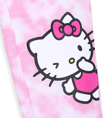 Vista 4 de Hello Kitty Paquete de 2 pantalones deportivos con estampado múltiple rojo y gris