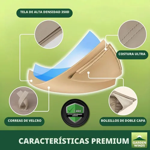 Vista 3 de Garden Winds - Toldo de repuesto para el kiosko Windsor – Standard 350 Beige