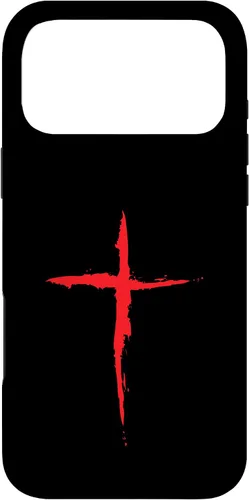 Vista 22 de Funda con Crucifijo de Símbolo Religioso de la Cruz Roja Sangre para iPhone 16