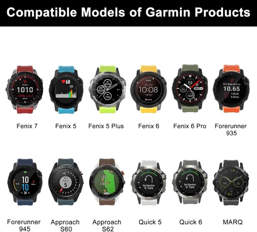 Vista 3 de OVERSTEP - Correa de reloj compatible con Garmin Fenix 7/Fenix 6/Fenix 5 22mm Width Soft Silicone Watch Strap for Garmin Fenix 5/Fenix 5