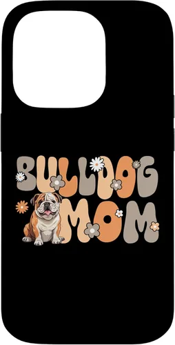 Vista 17 de Funda para iPhone 16 Bulldog Inglés Groovy World's Best English Bulldog Mom