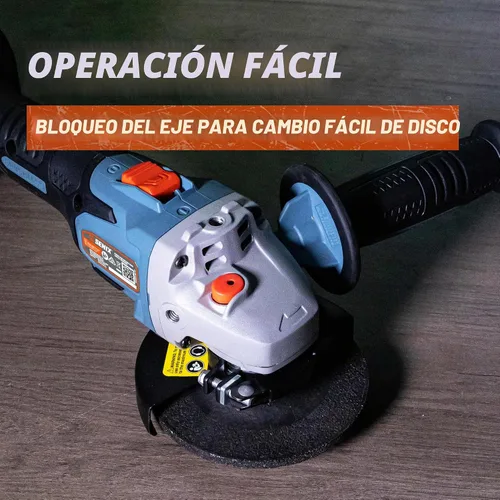 Vista 5 de SENIX PAX2125-M2-0 X2 - Herramienta de amoladora angular sin escobillas de 5 pulgadas, 8500 RPM máximo, mango auxiliar de 3 posiciones, interruptor