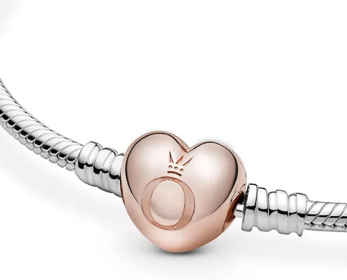 Vista 5 de Pandora Moments Heart Clasp Snake Chain Bracelet