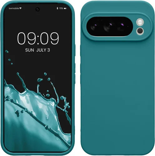 Vista 259 de kwmobile Funda compatible con Google Pixel 9 - Funda protectora delgada de TPU para teléfono - Acabado mate suave - Piedra antigua
