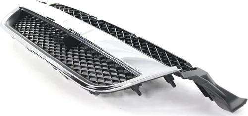 Vista 2 de Compatible con Chevy Aveo Sedan 07-11 de 4 puertas, parrilla delantera de 4 puertas, color negro con moldura cromada