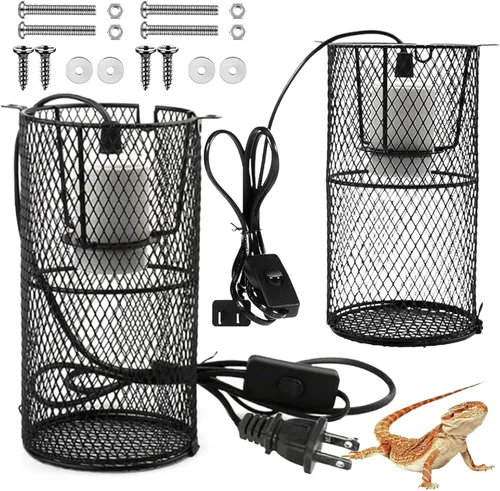Vista 12 de Kathson - Protector de lámpara de calor para reptiles, antiescaldado