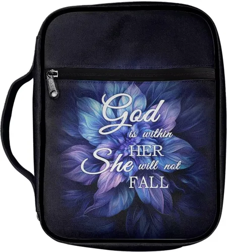Vista 37 de Funda para la Biblia de Béisbol con Impresión de Agua y Fuego para Niños, Fundas Ligeras para la Biblia, Bolso de Mano para Estudio de la Biblia