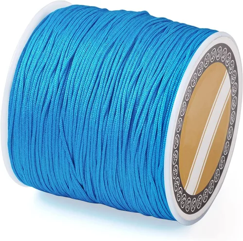Vista 36 de Cheriswelry 8 rollos de 49 yardas/rollo de 0.031 in de hilo de nailon para macramé, cordón de nudo chino para pulsera tejida personalizada