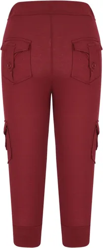 Vista 2 de XUNRYAN Pantalones cargo para mujer, corte de bota, para yoga, entrenamiento, pantalones recortados, cintura elástica, pantalones deportivos