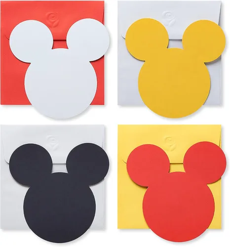 Vista 8 de American Greetings Paquete de tarjetas de lujo de Disney para todas las ocasiones con sobres, Mickey Mouse (32 unidades)