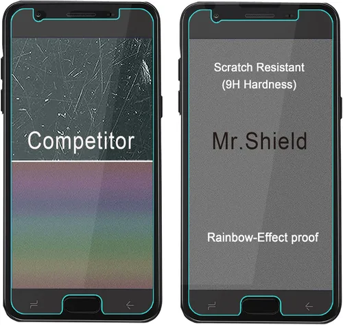 Vista 6 de Mr.Shield [Paquete de 3] Protector de pantalla diseñado para Samsung Galaxy J3 / J3V / J3 V (3ª generación) de 3ª generación (versión 2018)