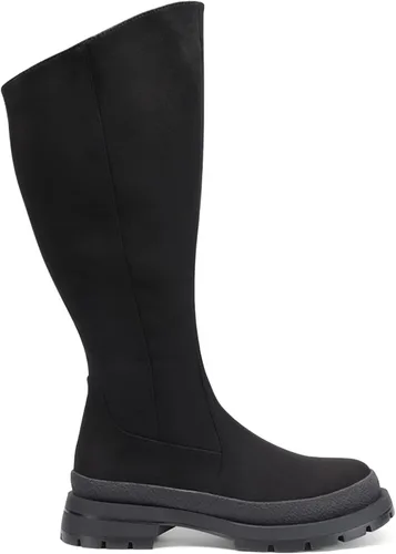 Vista 2 de DREAM PAIRS Botas altas hasta la rodilla para mujer, cómodas botas de suela con cremallera lateral para mujer
