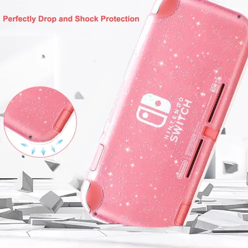 Vista 4 de Switch Lite - Funda protectora para Nintendo Switch Lite, funda protectora para juegos de Nintendo Switch Lite, a prueba de golpes, TPU Slim Skins