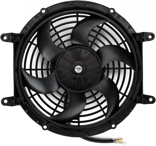 Vista 6 de Kit de ventilador de refrigeración universal delgado de 10 pulgadas, ventilador de doble función de empuje y tracción de 12 V 80 W con accesorios