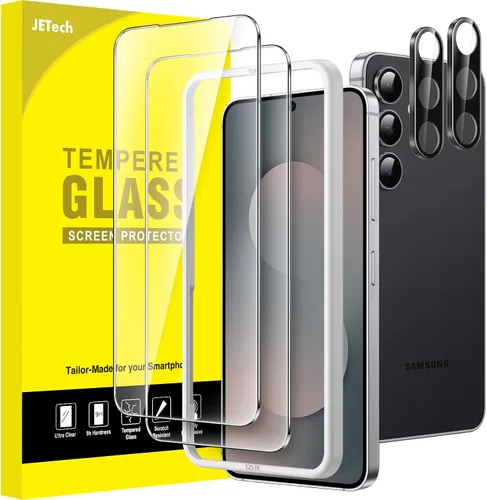 Vista 15 de JETech - Protector de pantalla para Samsung Galaxy S20 FE de 6.5 pulgadas con protector de lente de cámara, película de vidrio templado, compatible