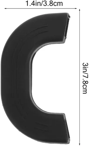 Vista 3 de Cabilock Funda de silicona con orejas de olla para mango, 6 unidades, cubierta de mango para olla, protectores para woks, sopa, color negro