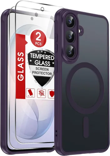Vista 232 de LeYi Funda para teléfono Samsung-S23: protector de pantalla e imán MagSafe Púrpura