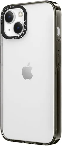 Vista 6 de CASETiFY Estuche Compacto para iPhone 15 Plus [Probado contra caídas de grado militar 2X / Protección contra caídas de 4 pies] - Negro Transparente
