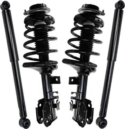 Vista 165 de Detroit Axle - Puntales y Amortiguadores para Chevy Traverse Buick Enclave GMC Acadia Saturn Outlook 2007-2012, 2 puntales delanteros con resorte