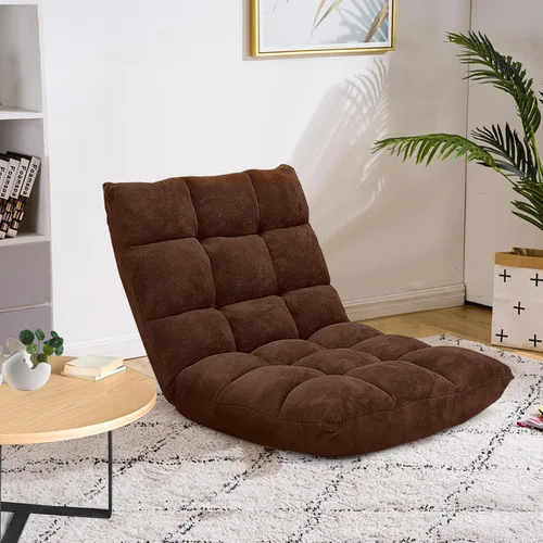 Vista 17 de Silla de piso de espuma viscoelástica con soporte de respaldo ajustable de 14 posiciones