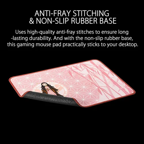 Vista 4 de ASUS TUF Gaming P1 - Alfombrilla de mouse portátil para juegos superficie nano-revestida resistente al agua costuras duraderas antideshilachado
