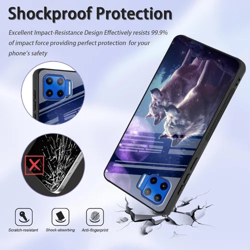 Vista 309 de Funda para Motorola Moto Edge 2022, cubierta trasera de vidrio templado con protector de pantalla, funda protectora a prueba de golpes para Motorola