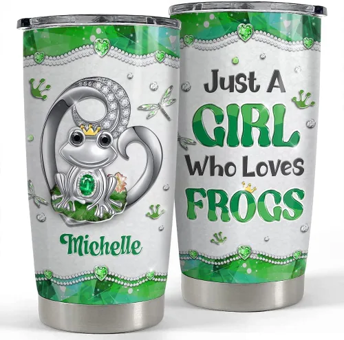 Vista 8 de SANDJEST Vaso personalizado de gato negro con texto en inglés «Just A Girls Who Loves Cat», vasos de 20 onzas y 30 onzas con tapa, regalo
