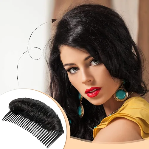 Vista 7 de WILLBOND 3 pinzas invisibles para el pelo falso, almohadilla aumentada, base de cabello de volumen esponjoso, herramienta de inserción
