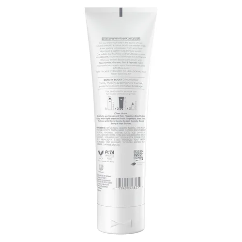 Vista 2 de Dove Acondicionador Derma Scalp Density Boost 1 unidad con suero laminar, glicerina y zinc + péptidos para la pérdida de cabello y rotura 9 oz