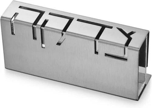 Vista 8 de Caja de aluminio contemporánea Tzedakah Caja de caridad judía (azul)