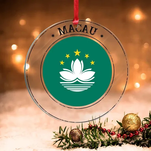 Vista 24 de Bandera de Hungría, adornos para árbol de Navidad, bandera nacional de Hungría, decoración de Navidad, adorno acrílico, recuerdo de Navidad, amantes