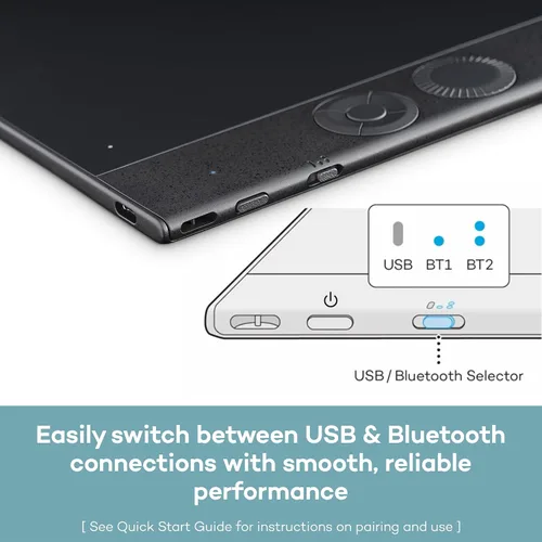 Vista 8 de Wacom Intuos Pro Bluetooth Profesional de Tamaño Mediano para Dibujo Gráfico con Lápiz Pro 3, Compatible con Mac, Windows - Edición 2025 Tableta