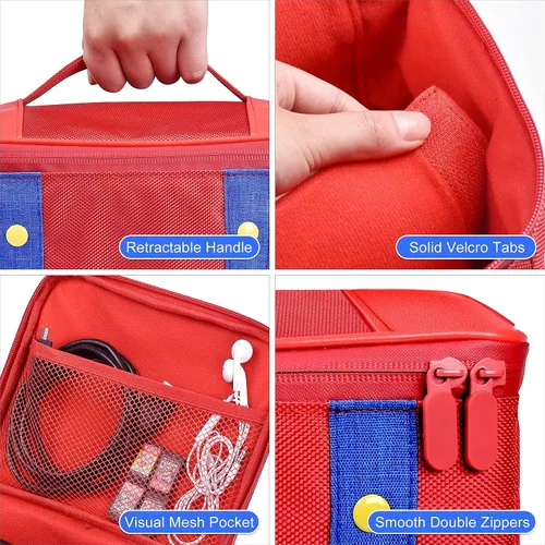 Vista 6 de Larstylee Funda de transporte para interruptor, funda de transporte de almacenamiento compatible con Nintendo SwitchSwitch OLED, funda protectora