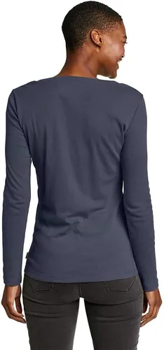 Vista 2 de Eddie Bauer Camiseta de manga larga con cuello en V favorita