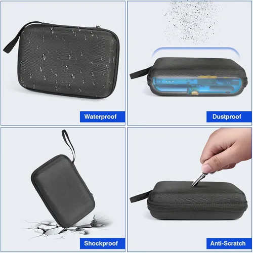 Vista 3 de Wiilkac Carrying Case Compatible with CapcomTaito Super Pocket Consoles, EVA Protective Travel Retro Mini Game Player Bag with Wrist Strap, Extra