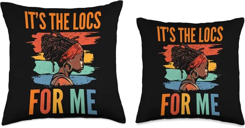 Vista 3 de Locs Afro Dreadlocks Love Natural Beauty Hair It's the Locs for Me Afro Hair - Almohada negra americana africana, 16 x 16 pulgadas, multicolor