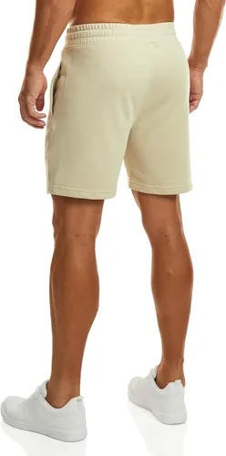 Vista 3 de Ouber Pantalones cortos deportivos de algodón para hombre, pantalones cortos de entrenamiento para gimnasio, deportivos y casuales