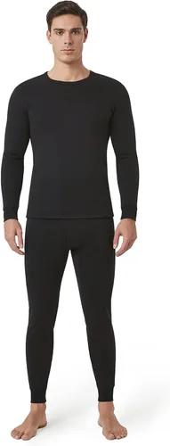 Vista 2 de LAPASA Conjunto de ropa interior térmica ultra pesada para hombre, capa base para clima frío extremo, forro polar, pantalones largos M63
