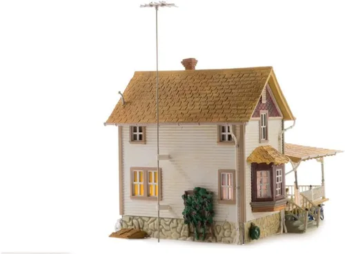 Vista 4 de Woodland Scenics Landmark Structures Construido & Ready Corner Porch House, HO Scale