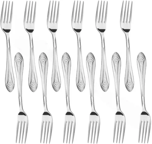 Vista 12 de TrueCraftware - Elizabeth - Juego de 12 cucharas de caldo de acero inoxidable, cubiertos de acero inoxidable, juego de vajilla de cocina