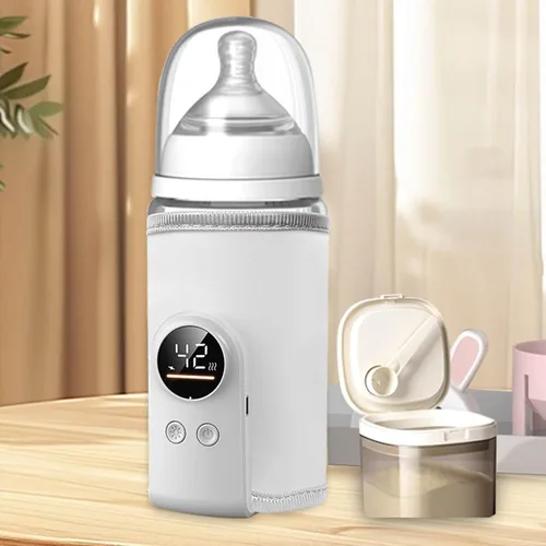 Vista 6 de Calentador de botellas portátil, con alimentación USB, 2.6 x 5.0 x 3.5 in, calentador de botellas B-aby, calentador de leche, calentamiento rápido