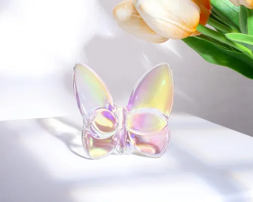 Vista 4 de DUQGUHO Regalos de mariposa decoración mariposas figuras de cristal de cristal volador animal coleccionable escritorio hogar dormitorio oficina