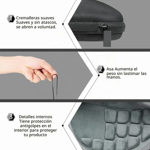 Vista 5 de co2CREA - Carcasa rígida para ratón Logitech MX Ergo S/MX Ergo Trackball, color negro Comfortable Hand Strap, Easy Carrying, Portable Storage