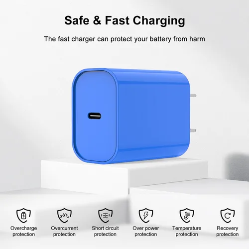 Vista 4 de Cargador rápido para iPhone, cable Lightning de carga rápida de 10 pies, para iPhone 14, 13, 12 Pro Max, cargador de carga rápida con bloque