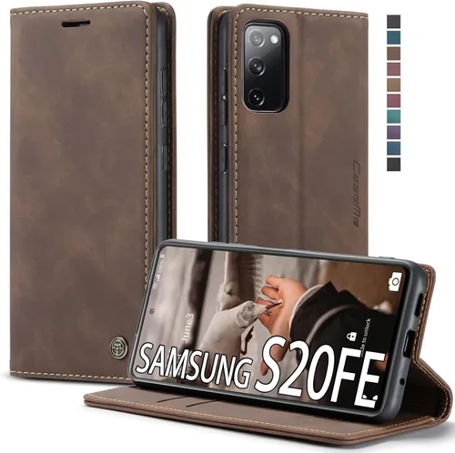 Vista 11 de Funda tipo cartera para Samsung Galaxy S20 FE 5G, con soporte magnético, de piel, con tarjetero de identificación y tarjeta de crédito para Samsung