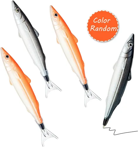 Vista 3 de Outus Estuche en forma de pez con forro de espuma acolchado y bonitos bolígrafos de pescado Soft Outer with Foam Lining, Wear Resistant, Life